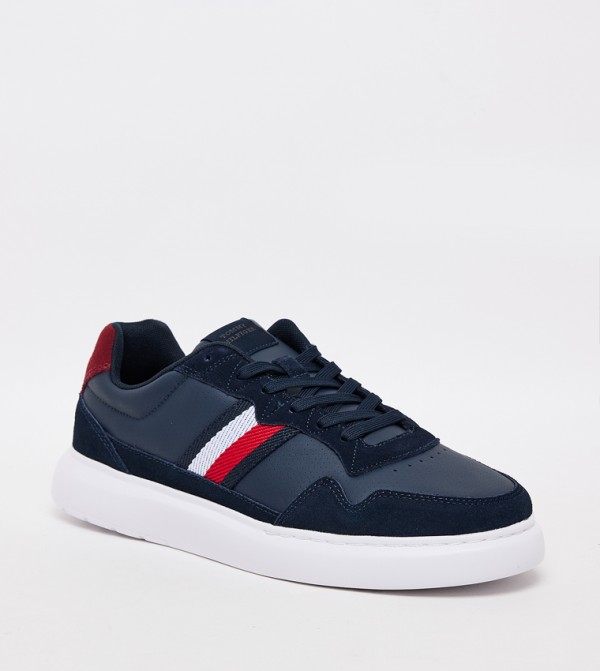 Flag Detail Lace Up Sneakers