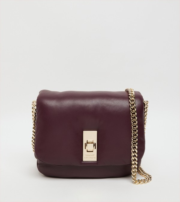 Textured Soft Leather Shoulder Bag