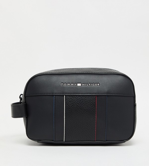 Logo Detail Zippered Toiletry Bag