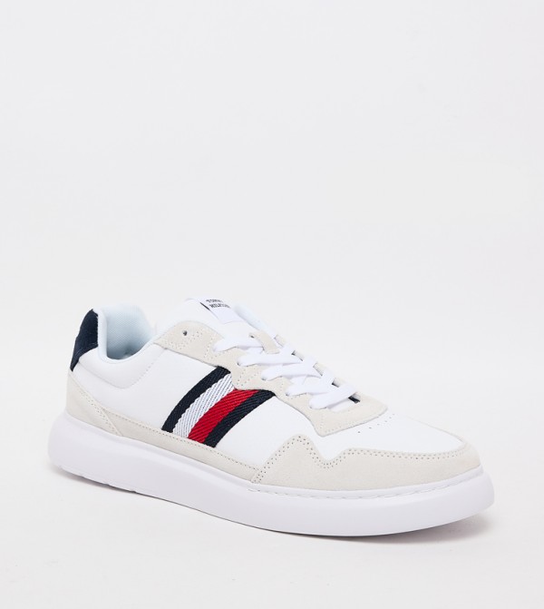 Flag Detail Lace Up Sneakers