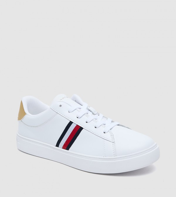 Essential Flag Detail Lace-Up Sneakers