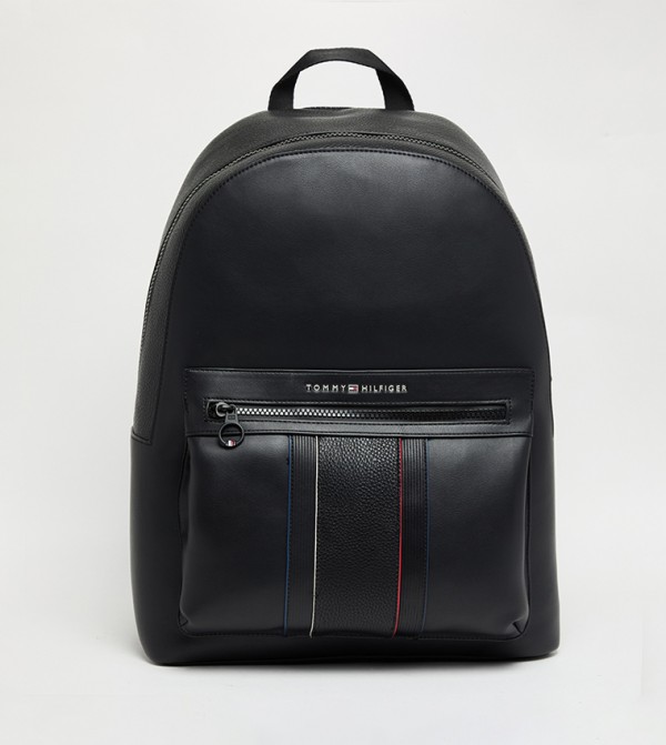 Logo Detail Zippered Backpack