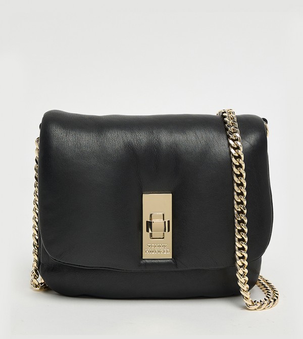 Textured Soft Leather Shoulder Bag