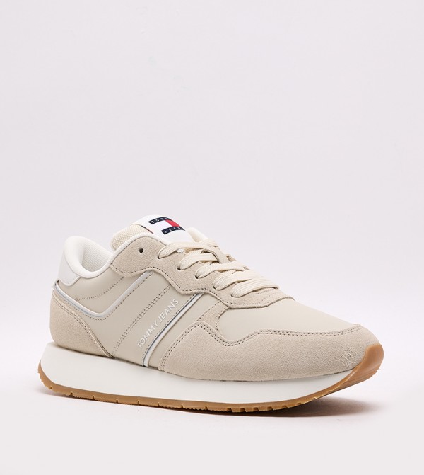 Logo Detail Lace-Up Runner Sneakers