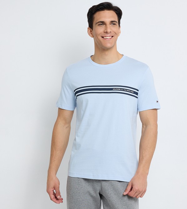 Chest Stripe Short Sleeves T-Shirt