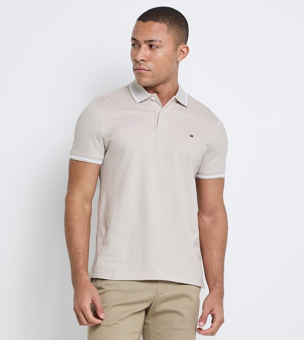 Logo Detail Short Sleeves Polo T-Shirt