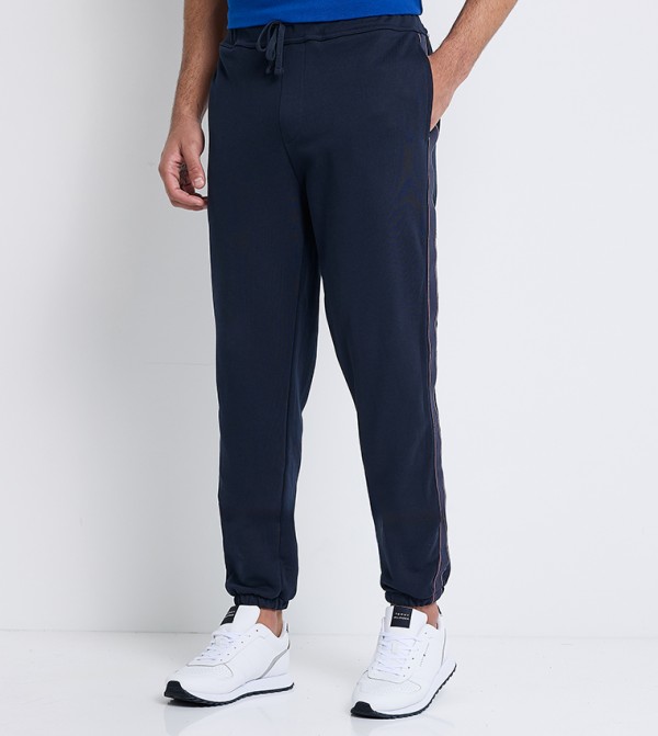 Global Striped Drawstring Waist Joggers