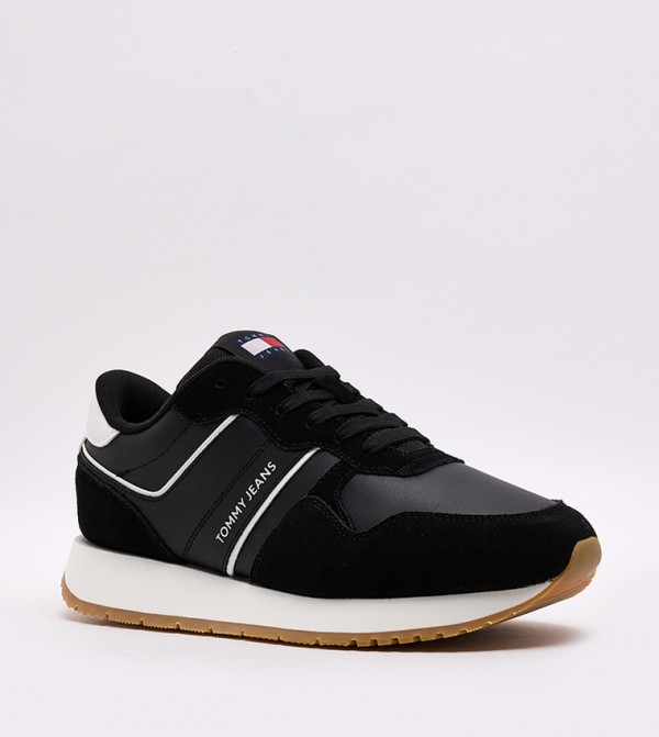 Logo Detail Lace-Up Runner Sneakers