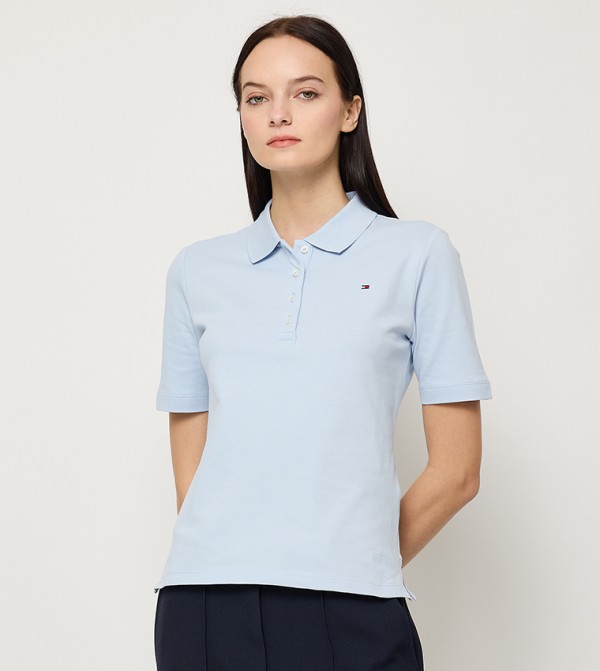 Logo Detail Short Sleeves Polo T-Shirt