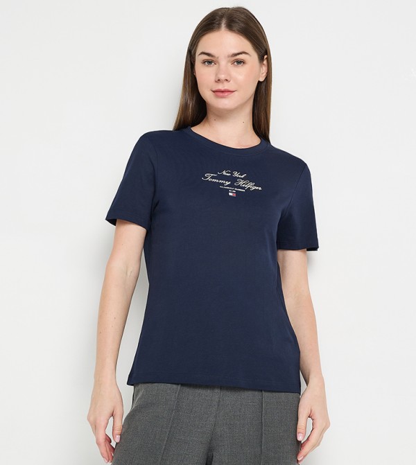Logo Printed Crew Neck T-Shirt