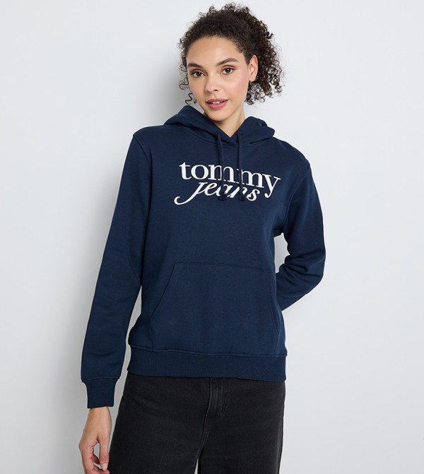 Logo Printed Long Sleeves Hoodie