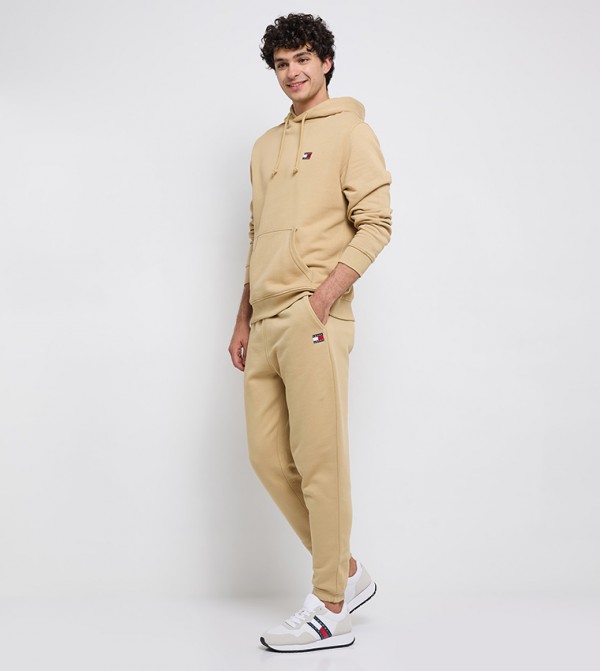 Flag Embroidered Knitted Joggers