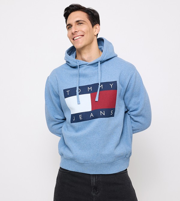 Flag Printed Long Sleeves Hoodie