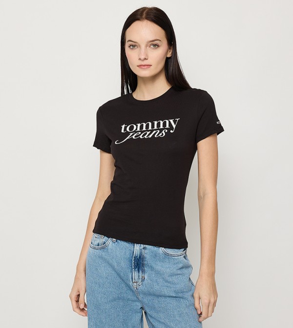 Monotype Printed Slim Fit T-Shirt