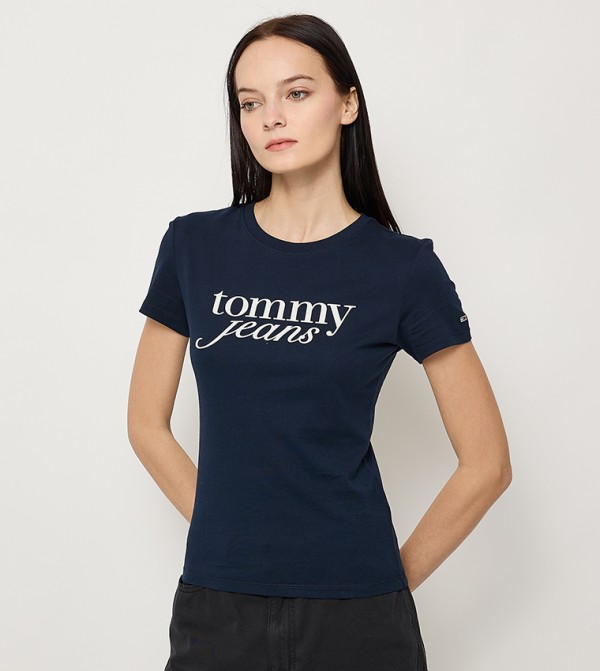 Monotype Printed Slim Fit T-Shirt
