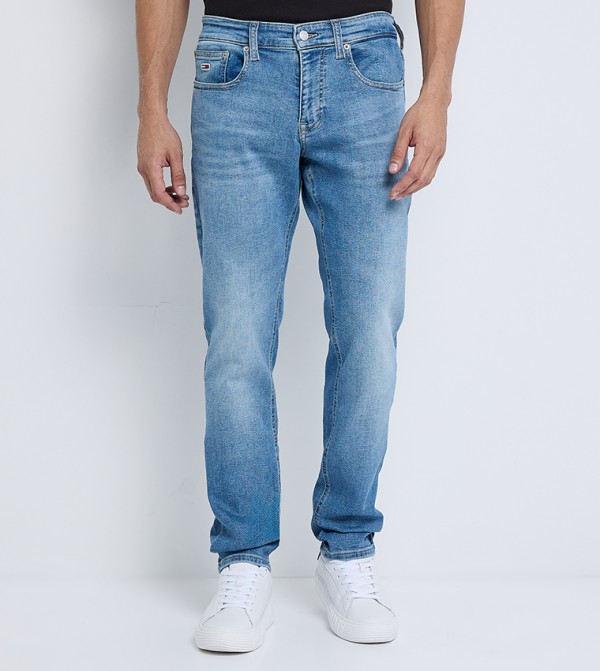 Washed Mid Rise Slim Fit Jeans