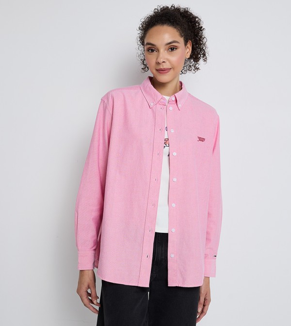 Logo Embroidered Oversized Shirt