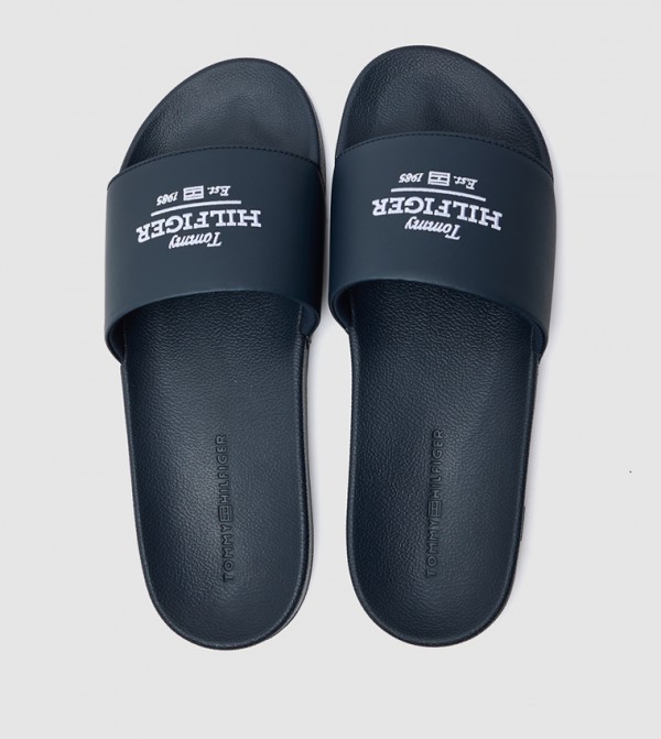 Logo Embroidered Slides
