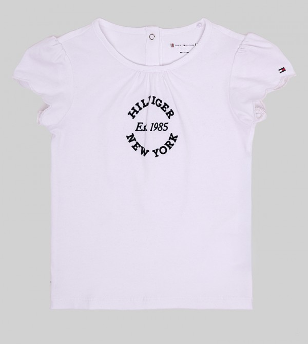 Monotype Puff Sleeves T-Shirt