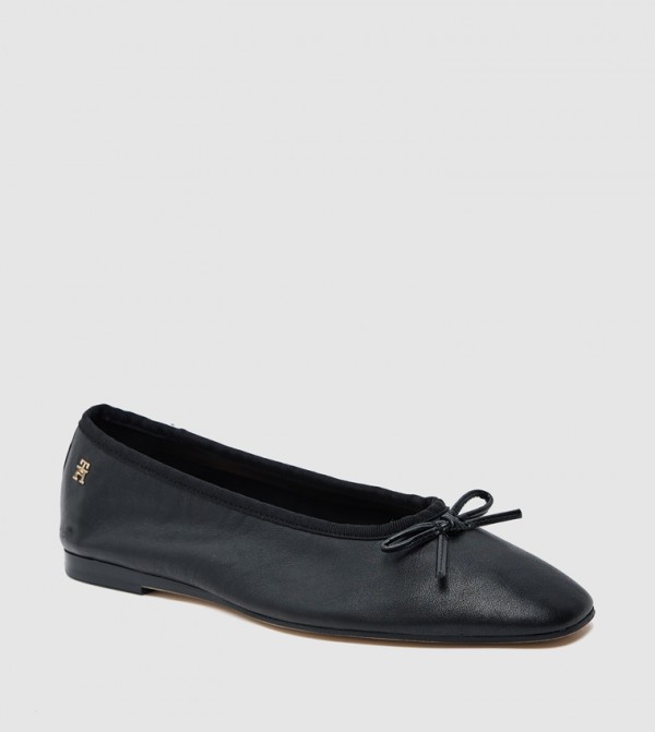 Bow Detail Square Toe Ballerinas