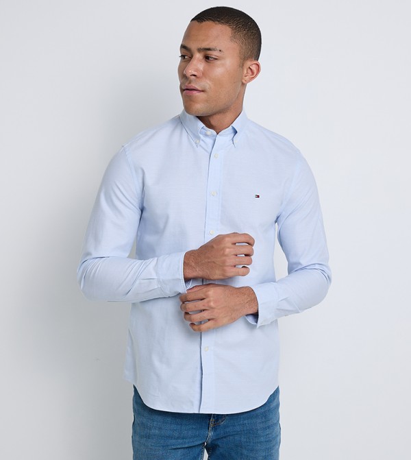 Logo Detail Long Sleeves Oxford Shirt