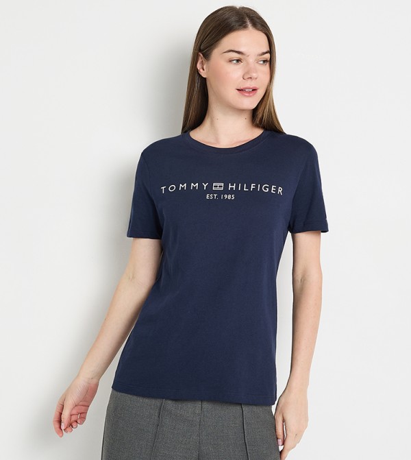 Logo Printed Crew Neck T-Shirt