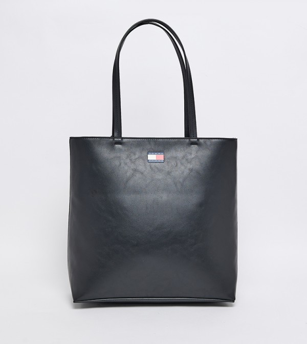 Logo Badge Detail Tote Bag
