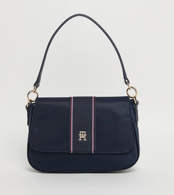POPPY Logo Detail Flap Shoulder Bag