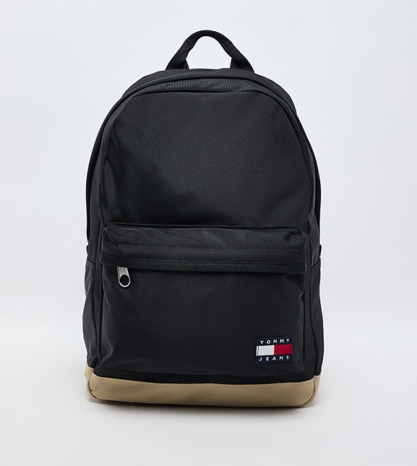 Logo Badge Zip Around Backpack