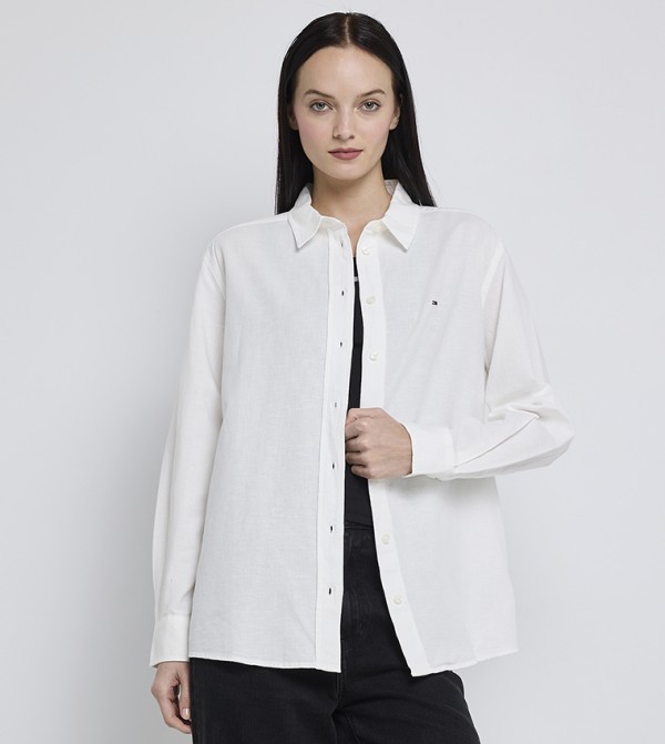 Relaxed Fit Linen Long Sleeves Shirt