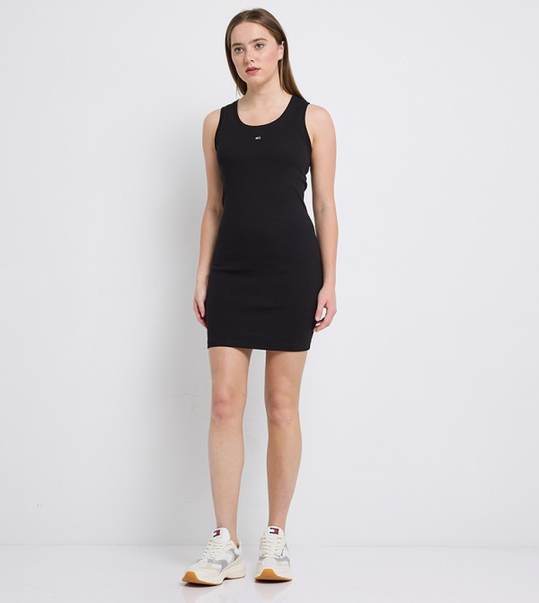 Ribbed Sleeveless Tank Dress