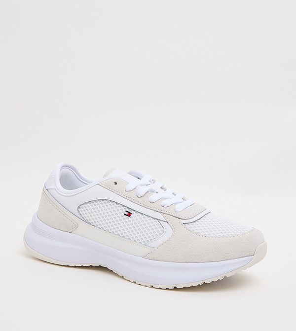 Flag Detail Lace-Up Sneakers
