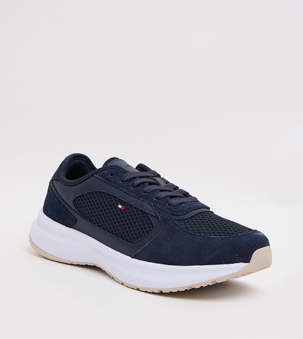 Flag Detail Lace-Up Sneakers