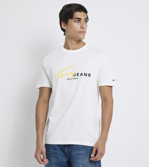 Monogram Printed Crew Neck T-Shirt