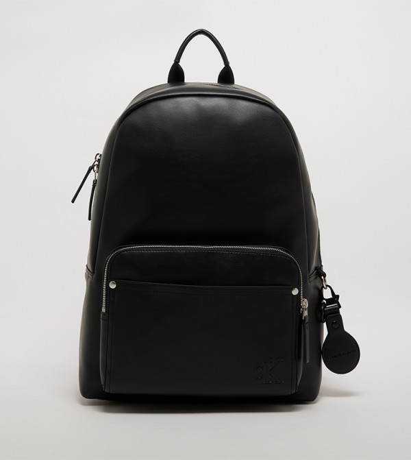 Textured Logo Detail Zip Around Backpack