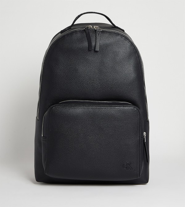 Textured Logo Detail Zip Around Backpack