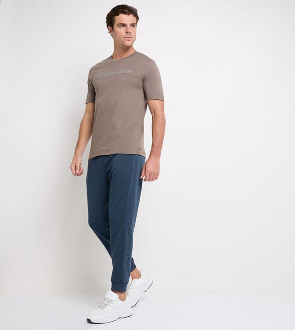 Logo Printed Elastic Waist Joggers