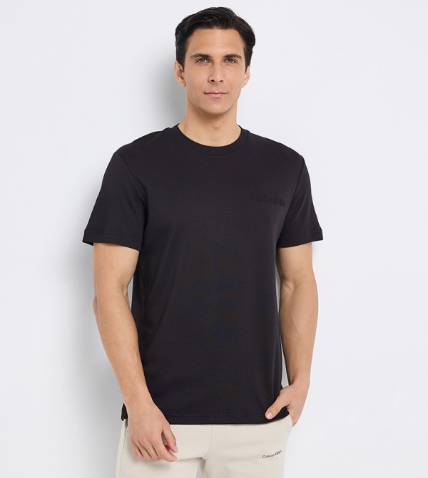 Logo Embossed Crew Neck T-Shirt