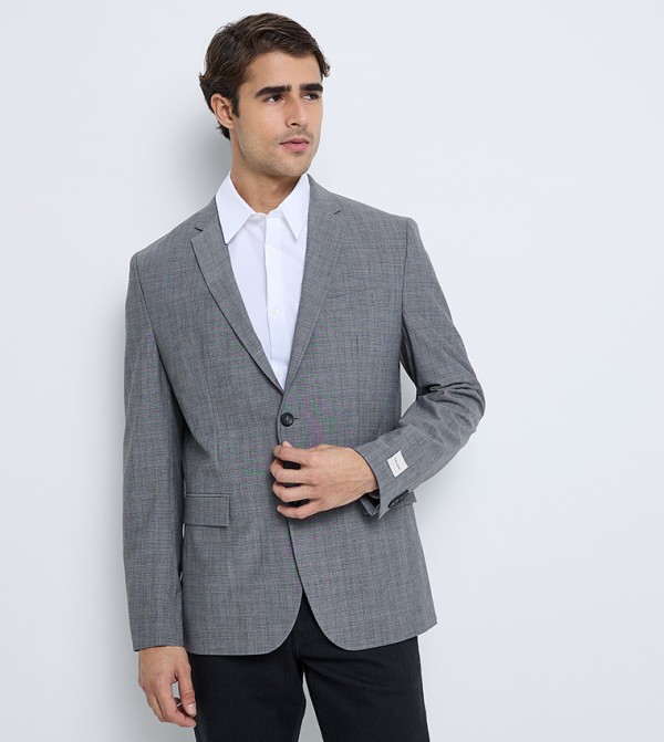 Melange Notch Collar Blazer
