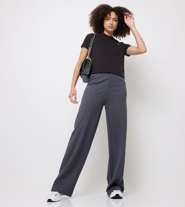 High Rise Straight Fit Trousers