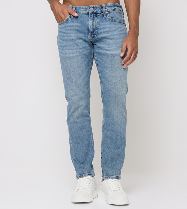 Faded Mid Rise Slim Fit Jeans