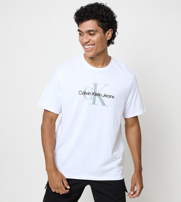 Monogram Printed Crew Neck T-Shirt