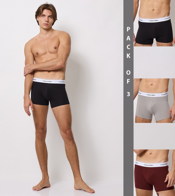 Pack of 3 Logo Waistband Trunks