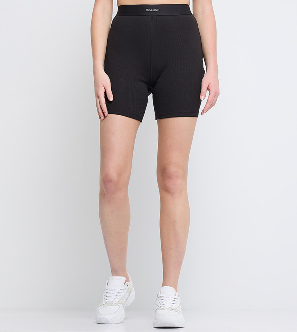 شورت بايكر بخصر عالي بشعار