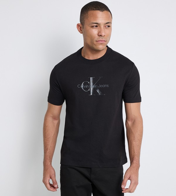 Monogram Printed Crew Neck T-Shirt