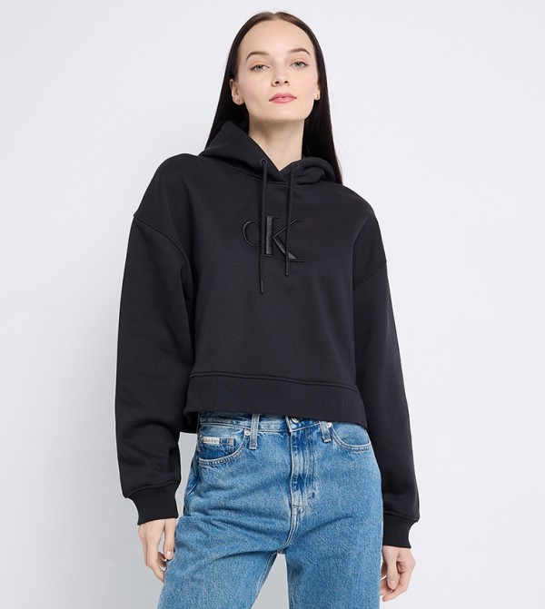 Logo Embroidered Long Sleeves Hoodie