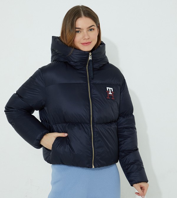 Orange and blue outlet tommy hilfiger jacket