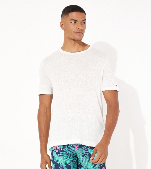 Premium Linen Solid T-Shirt