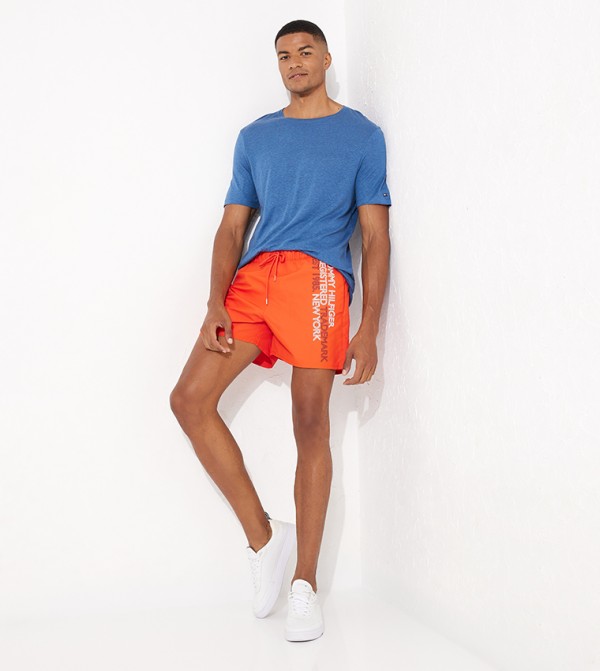 Calvin klein taped drawstring hotsell swim shorts