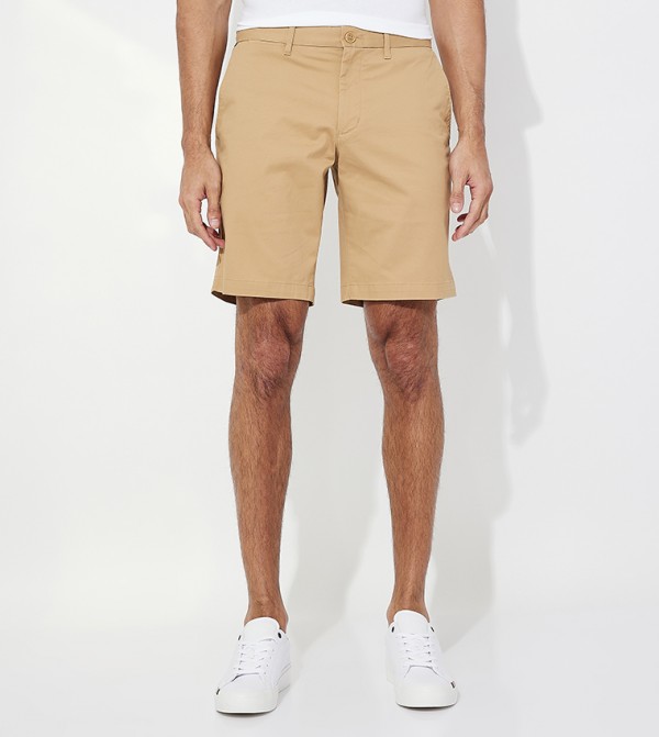 Mid Rise Slim Fit Chino Shorts